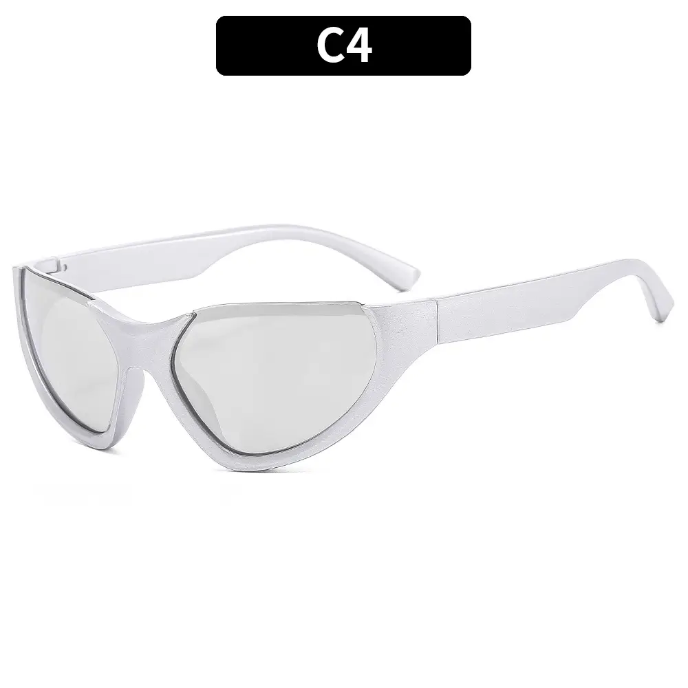 European American Futuristic Sports Sunglasses Silver Millennium - Image 4