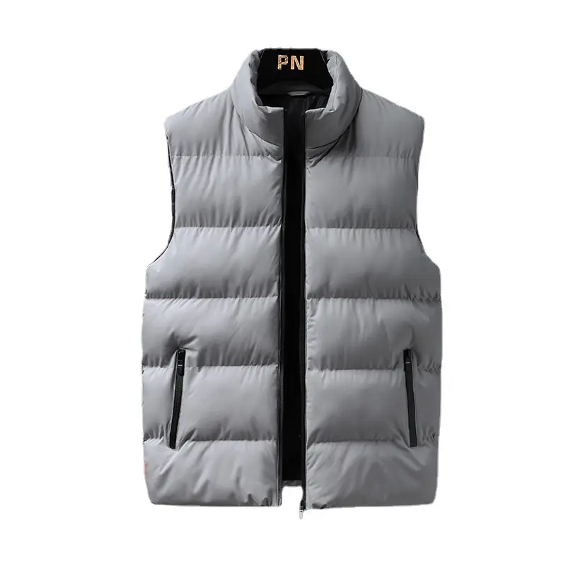 Men's Navy Blue Korean Style Vest Winter Casual - Image 6