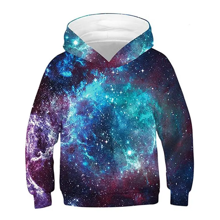 3D Printed Star Hooded Sweatshirt for Kids - Image 3