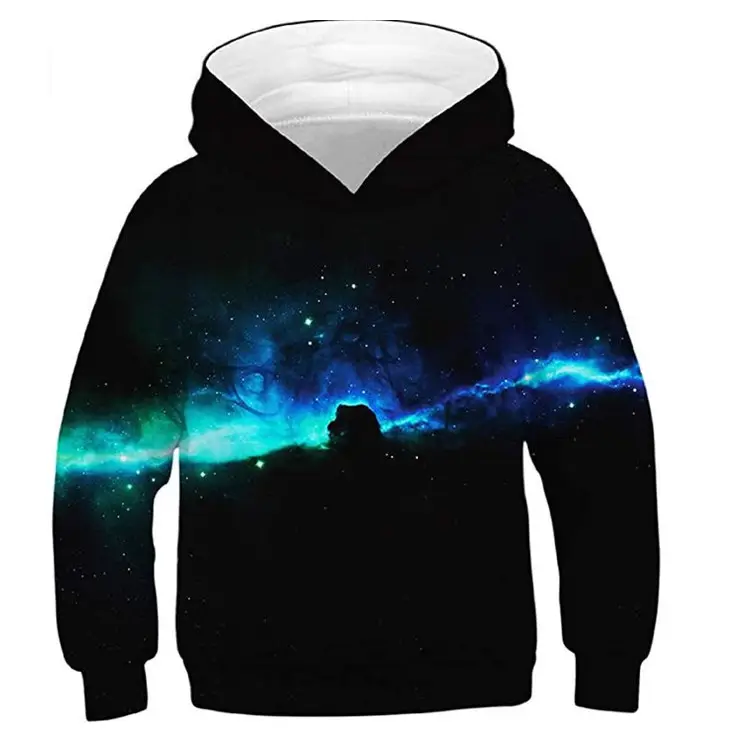 3D Printed Star Hooded Sweatshirt for Kids - Image 4
