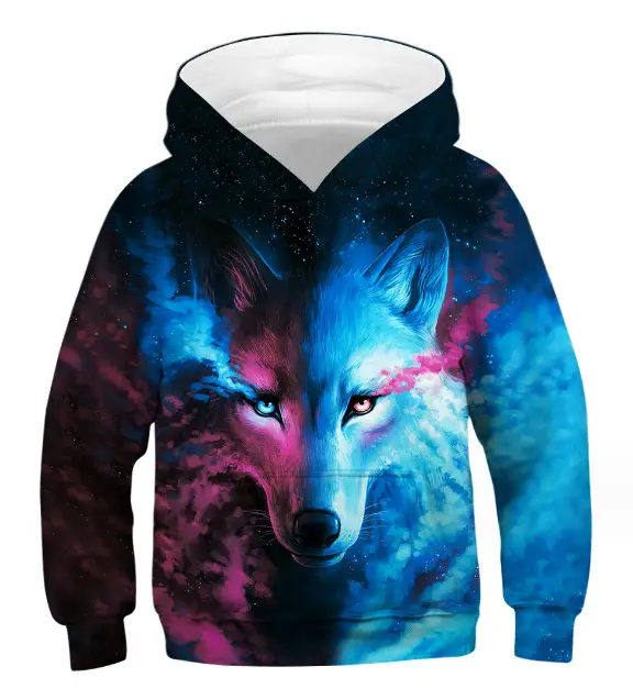3D Printed Star Hooded Sweatshirt for Kids - Image 36