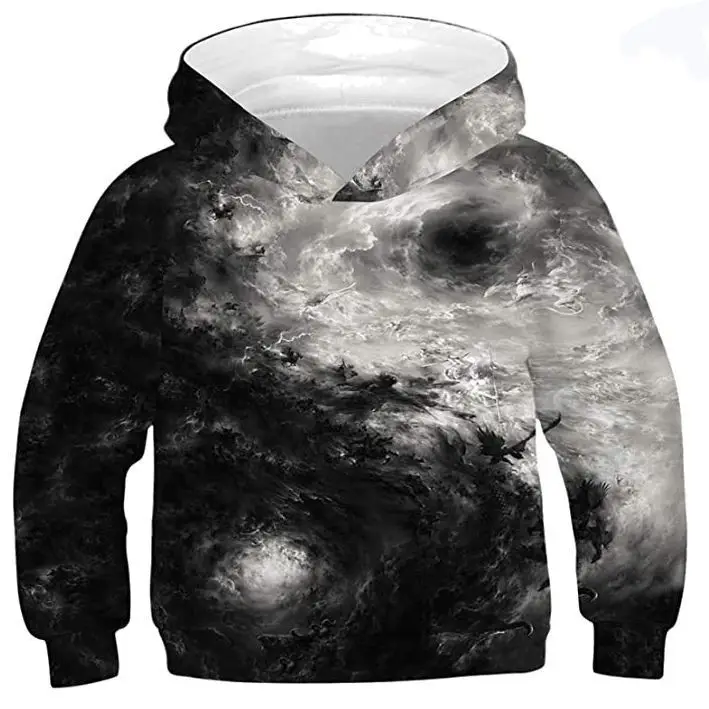 3D Printed Star Hooded Sweatshirt for Kids - Image 5