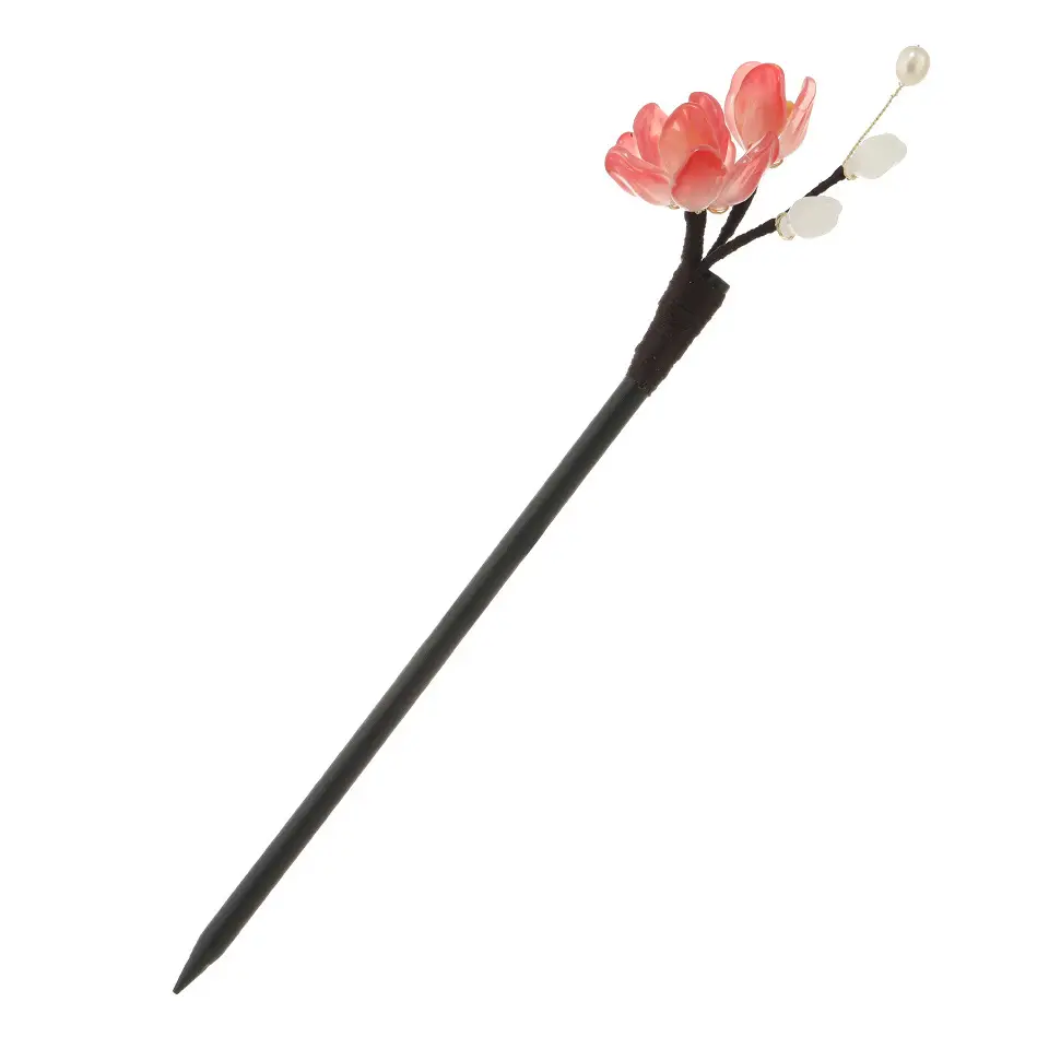 Blue Flower Glass Hairpin for Women
