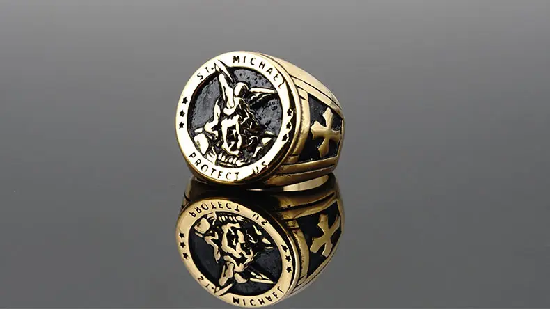 Jihadist Angel Ring Men's Titanium Steel Single — feature 7