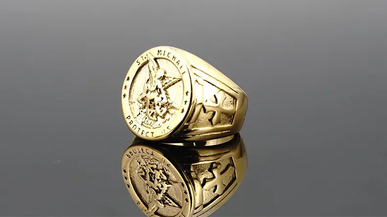 Jihadist Angel Ring Men's Titanium Steel Single — feature 8