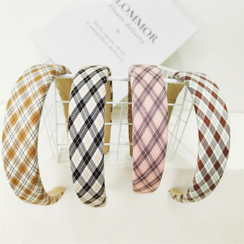 Vintage Plaid Hair Hoop Women's Korean Light Version - Image 22