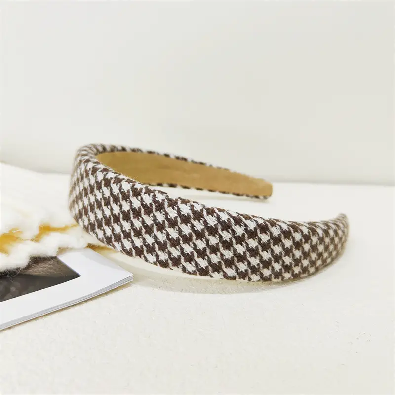 Vintage Plaid Hair Hoop Women's Korean Light Version - Image 16