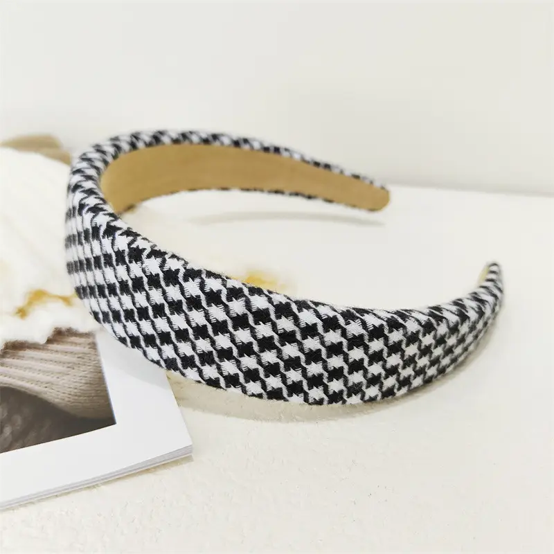 Vintage Plaid Hair Hoop Women's Korean Light Version - Image 17