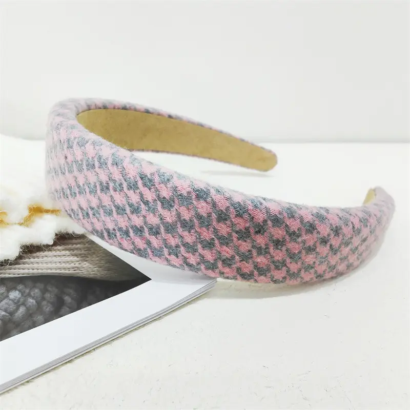Vintage Plaid Hair Hoop Women's Korean Light Version - Image 18