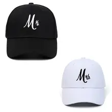 Blue Embroidered Mr & Mrs Cap for Couples Sun Protection — feature 3