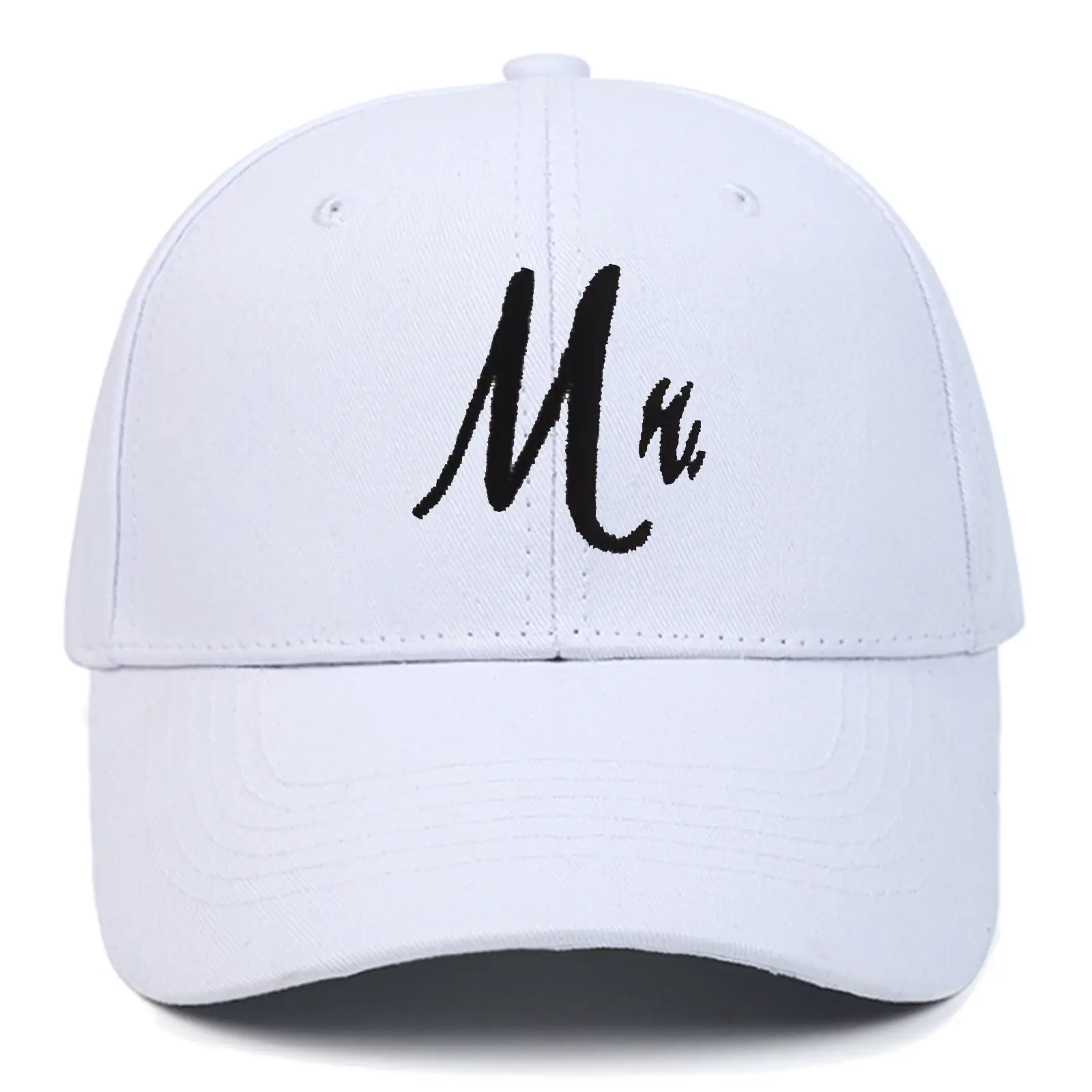 Blue Embroidered Mr & Mrs Cap for Couples Sun Protection - Image 7