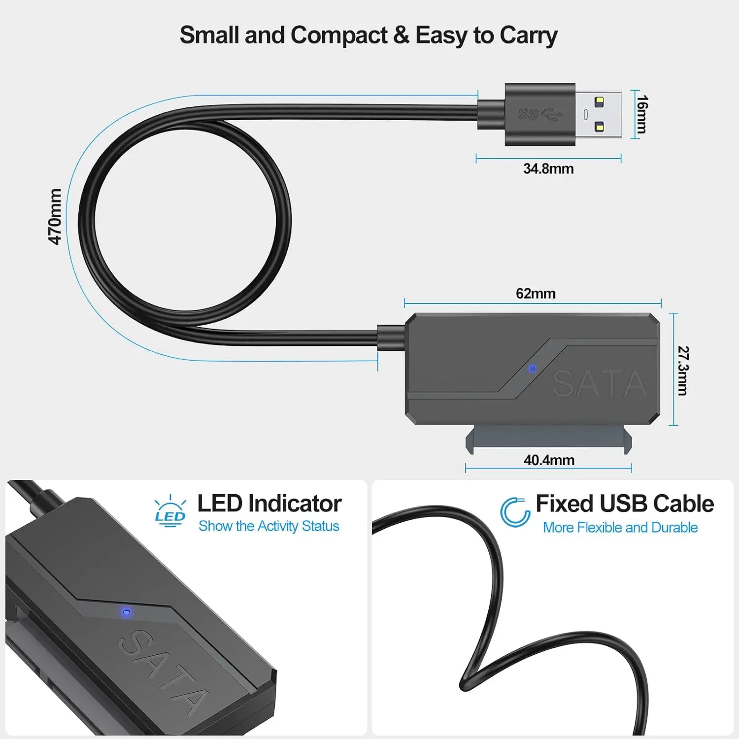 USB3.0 to Sata 2.5/3.5inch Drive Cable — feature 5