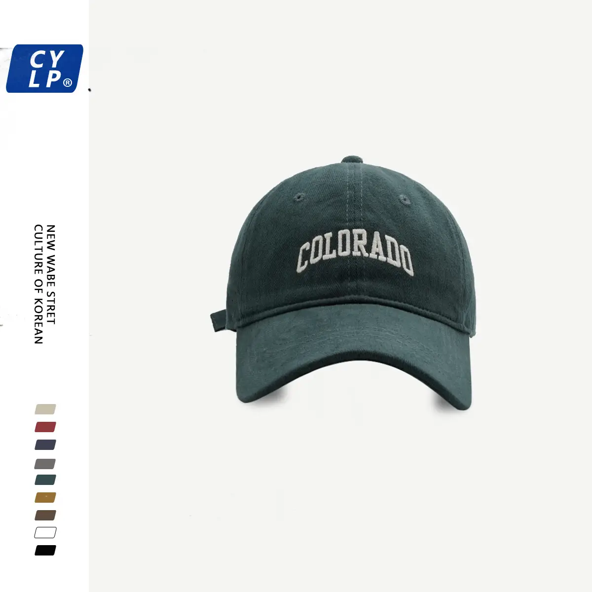 Women's Dark Green Colorado Letter Cap