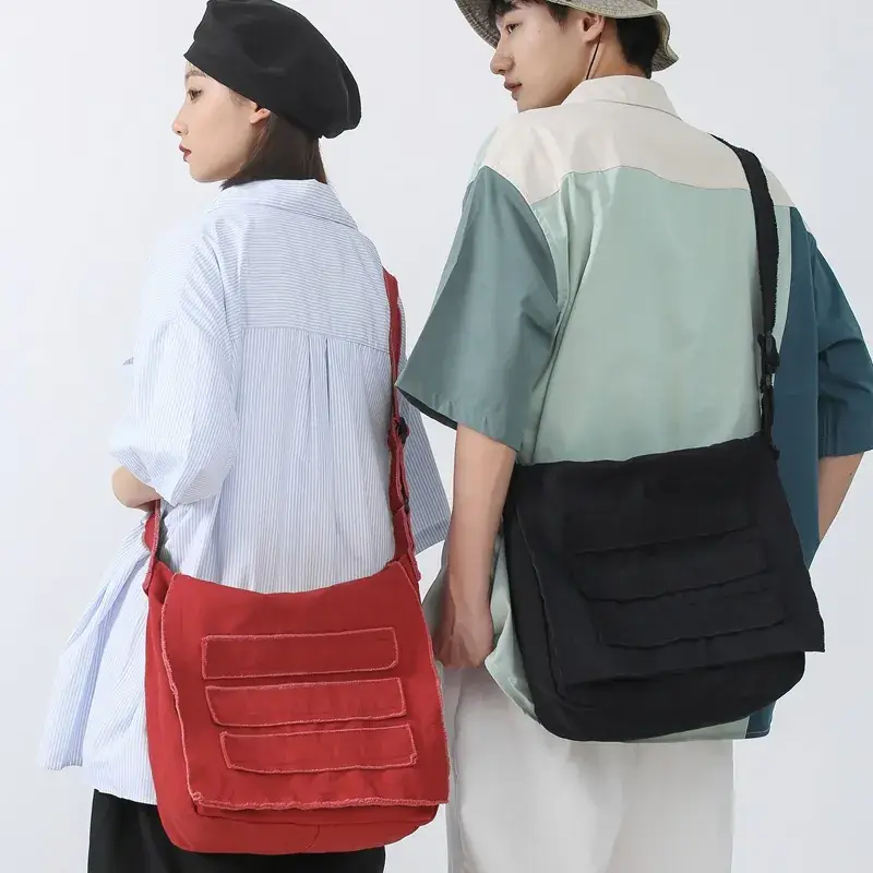 Japanese-style Washed Canvas Bag for College Students - Image 6