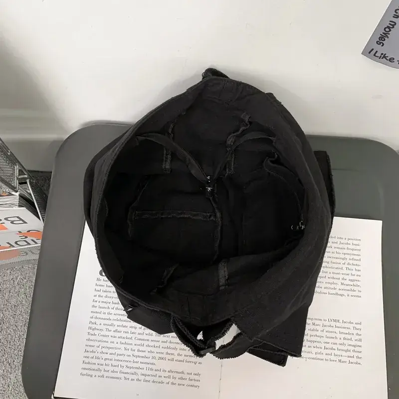 Japanese-style Washed Canvas Bag for College Students - Image 8