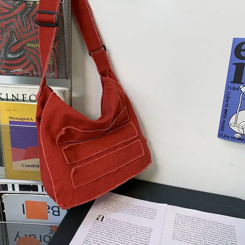 Japanese-style Washed Canvas Bag for College Students - Image 2