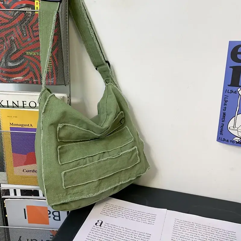 Japanese-style Washed Canvas Bag for College Students - Image 3