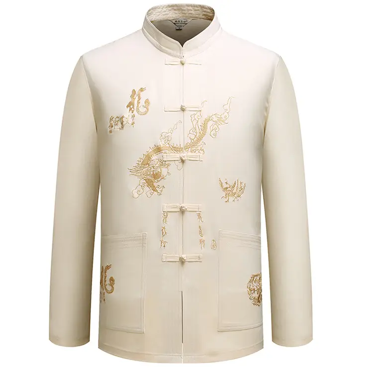 Hanfu Embroidered Long Sleeve Shirt for Men — feature 11