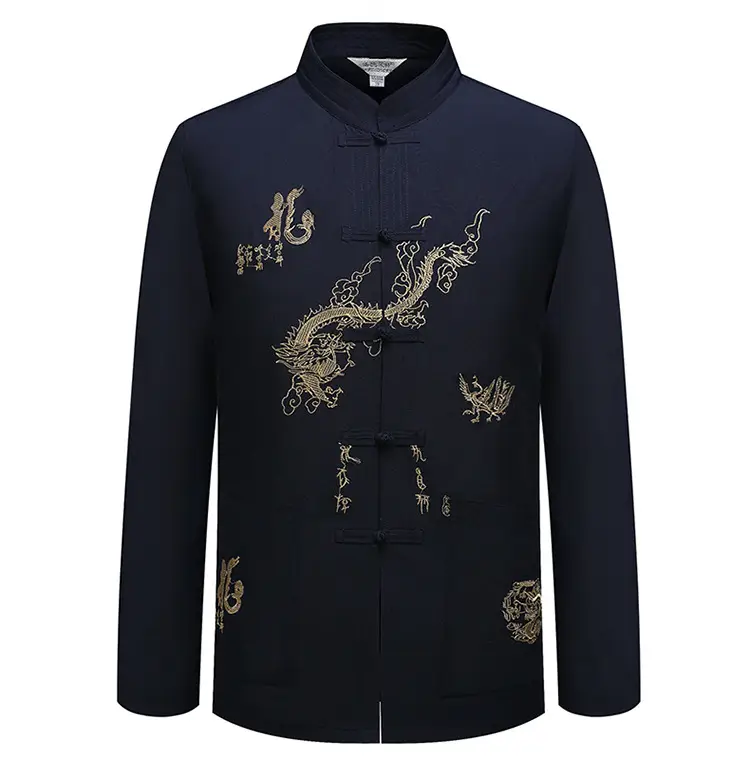 Hanfu Embroidered Long Sleeve Shirt for Men — feature 15