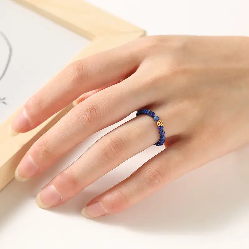 2mm Mini S925 Silver Natural Rainbow Tourmaline Ring Pearl Crystal Texture Blessing Good Luck - Image 10