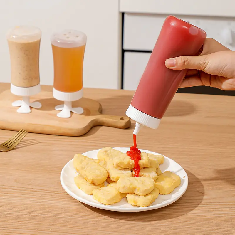 Invertable Tomato Salad Sauce Bottle with Honey Squeeze Feature - Image 4