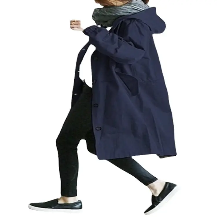 2023 Women's Green Windbreaker Mid-Length Casual Coat - Image 16