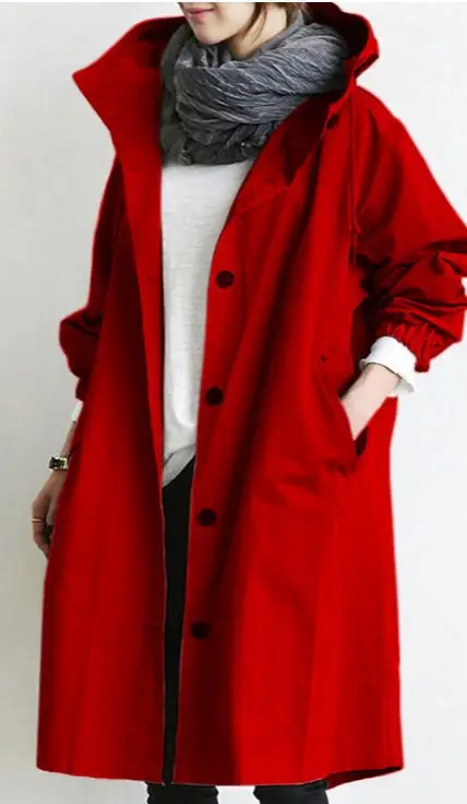 2023 Women's Green Windbreaker Mid-Length Casual Coat - Image 2
