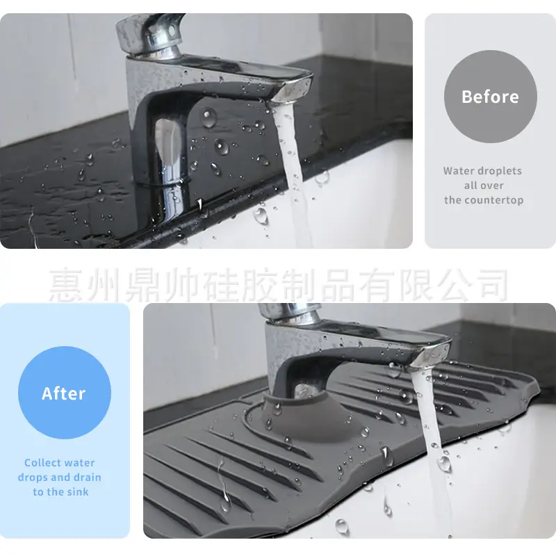 Adjustable Silicone Drain Tray for Faucet Sink Anti-Splash Water Block — feature 5