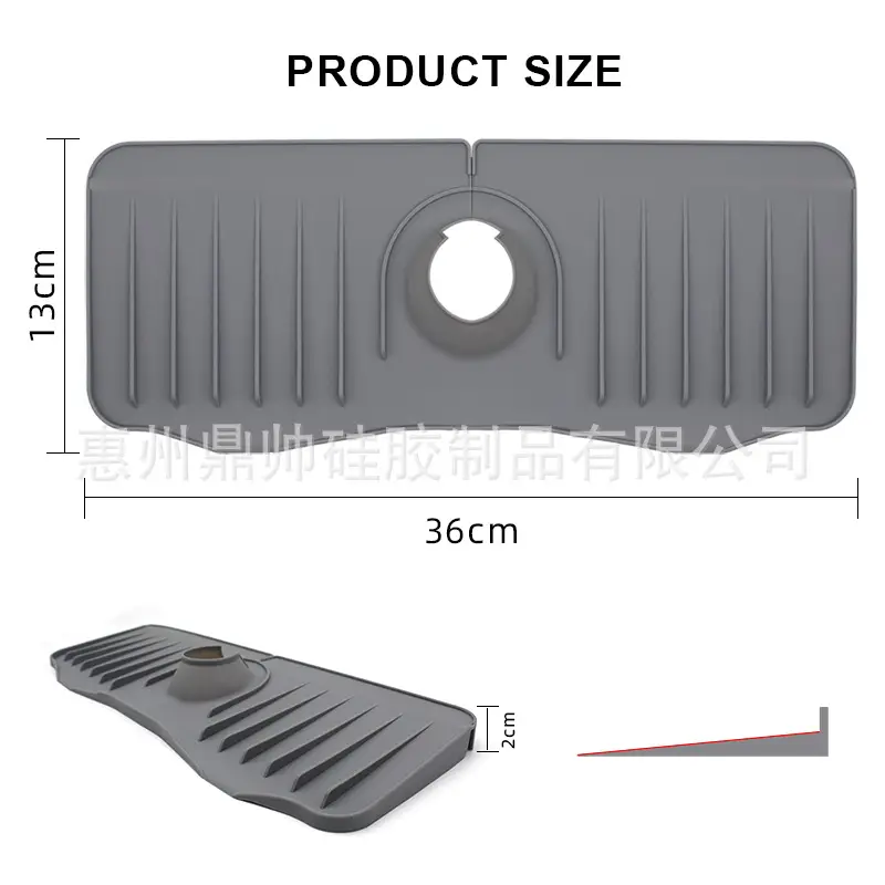 Adjustable Silicone Drain Tray for Faucet Sink Anti-Splash Water Block — feature 9