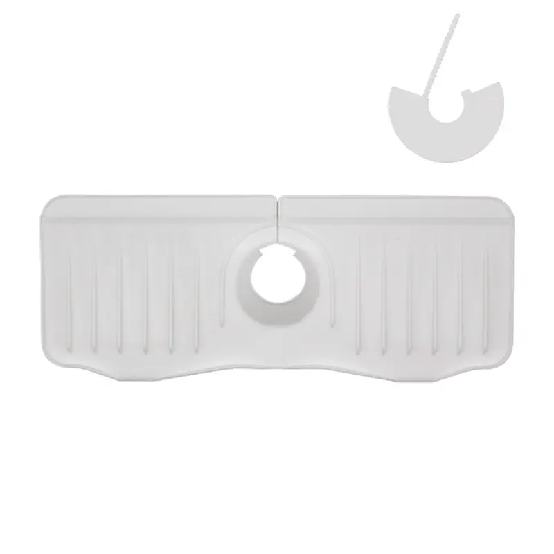 Adjustable Silicone Drain Tray for Faucet Sink Anti-Splash Water Block - Image 2