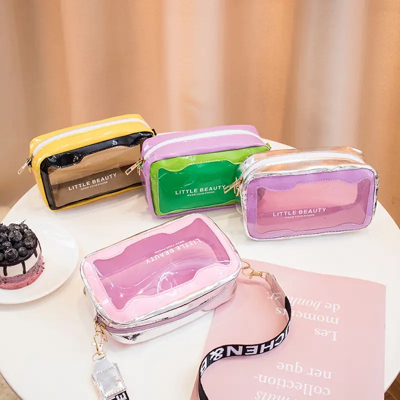 Transparent Pink Cosmetic Bag Women's 2022 New