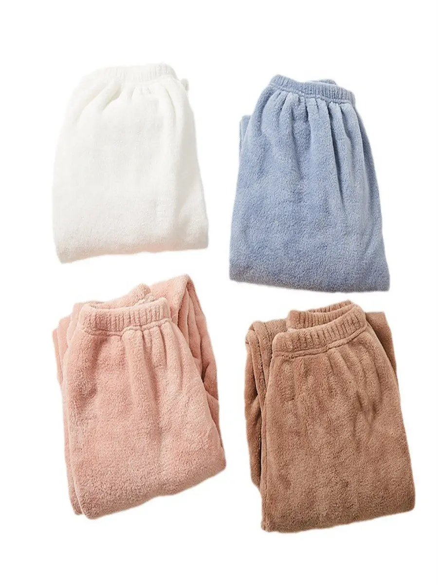 Women's Warm Coral Fleece Lazy Pants Winter Casual