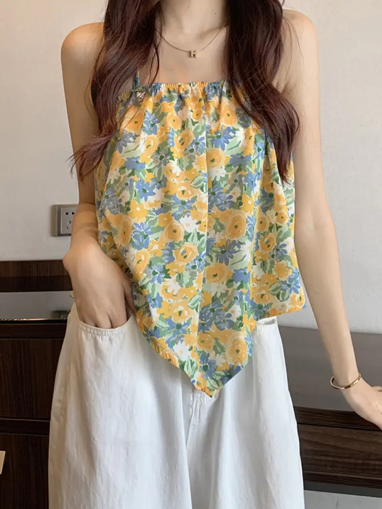 Women Floral Halterneck Camisole Summer Top 2025 - Image 6