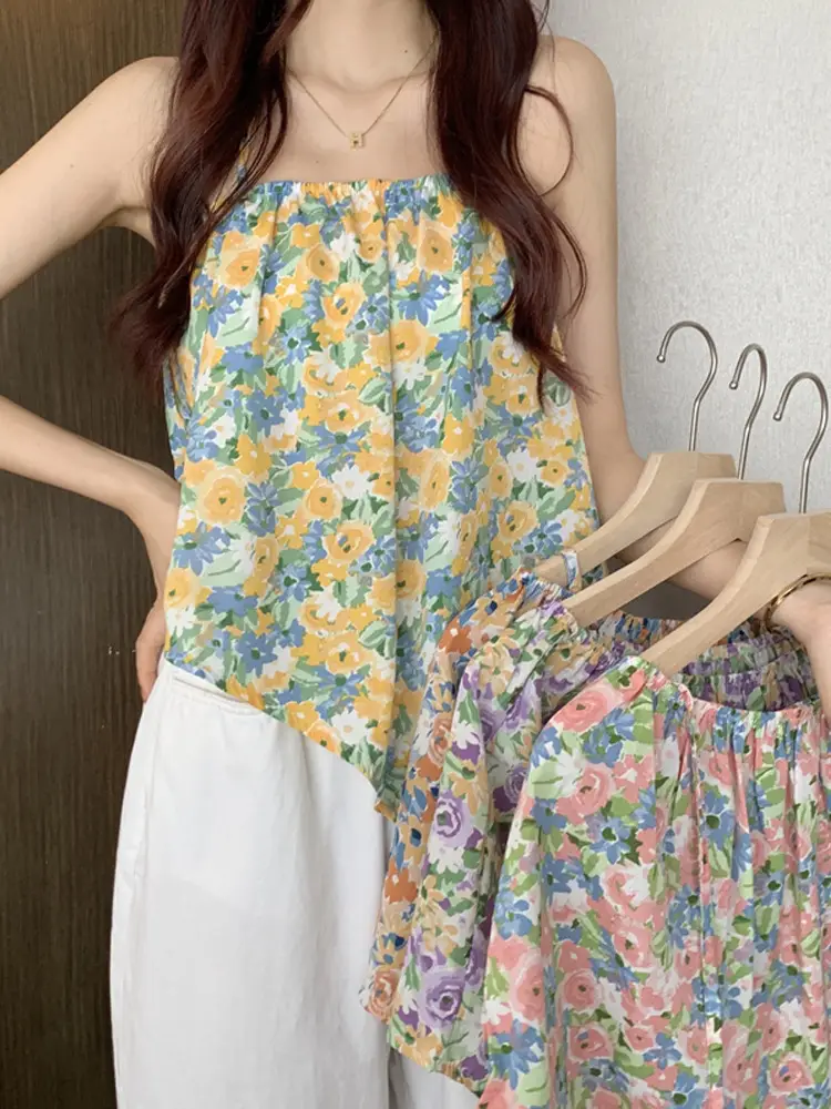 Women Floral Halterneck Camisole Summer Top 2025 - Image 7