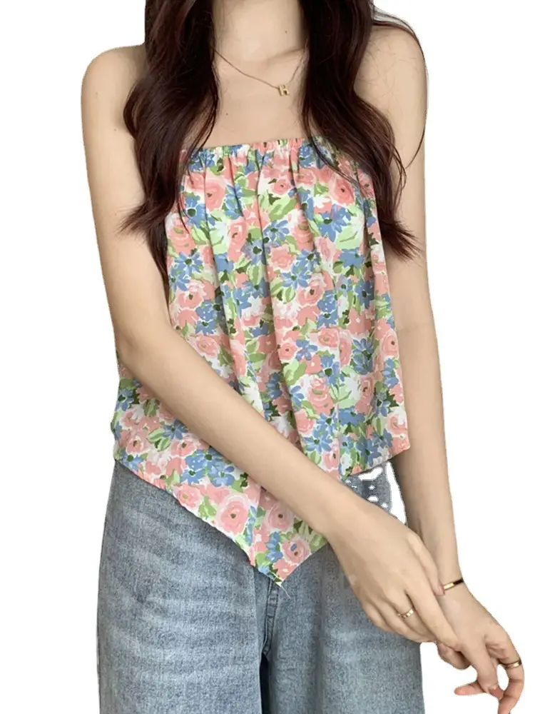 Women Floral Halterneck Camisole Summer Top 2025 - Image 9