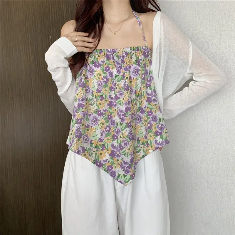 Women Floral Halterneck Camisole Summer Top 2025 — feature 13