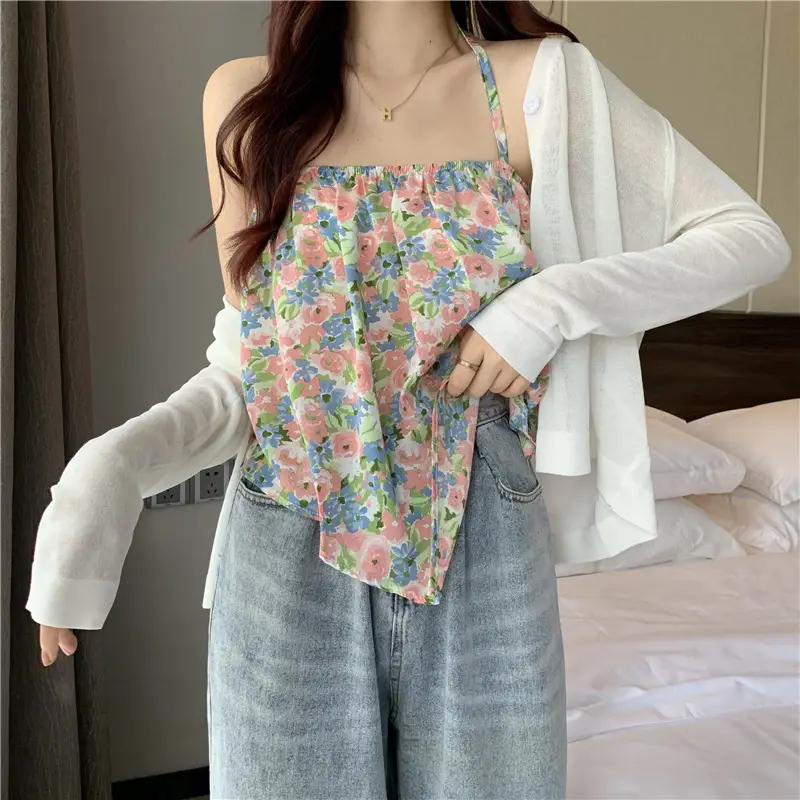 Women Floral Halterneck Camisole Summer Top 2025 — feature 16