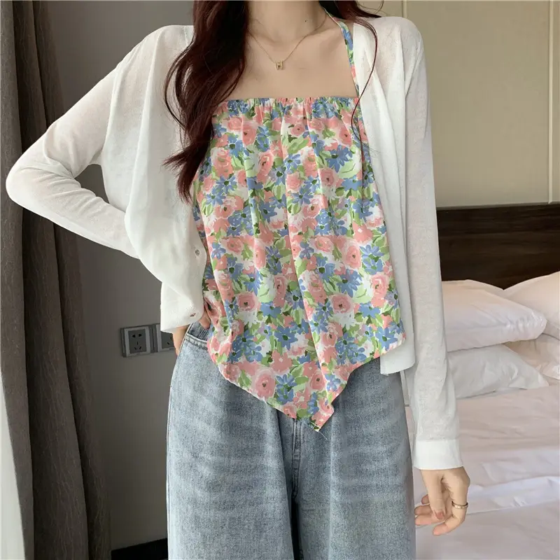 Women Floral Halterneck Camisole Summer Top 2025 — feature 17