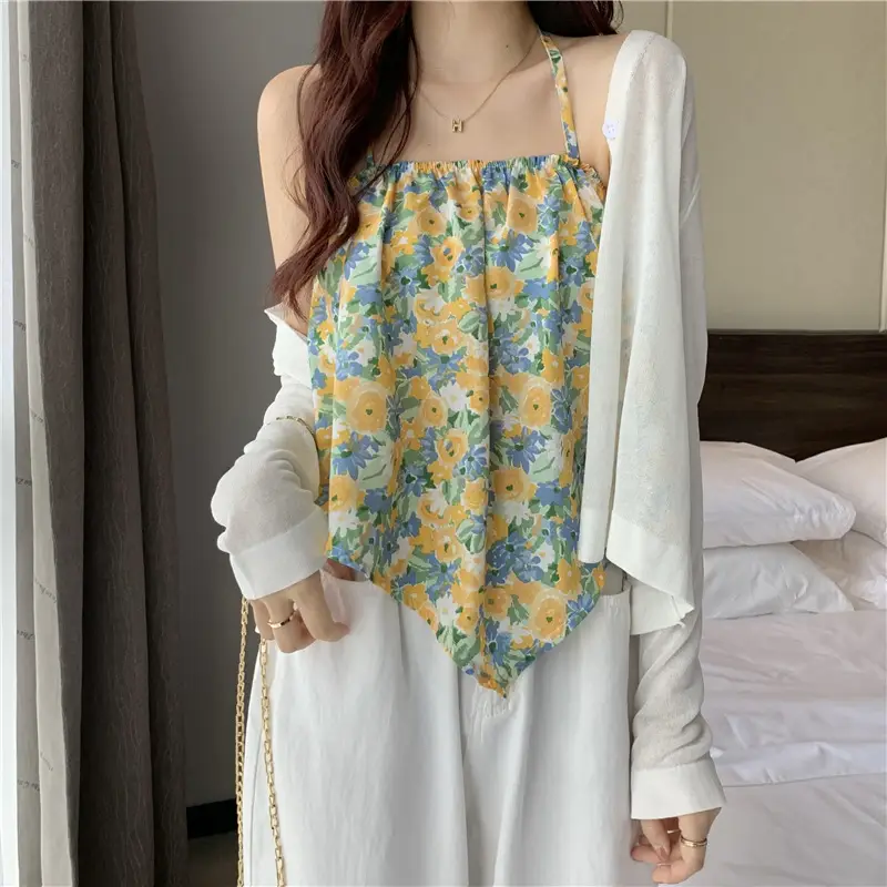 Women Floral Halterneck Camisole Summer Top 2025 — feature 3