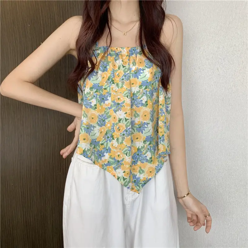 Women Floral Halterneck Camisole Summer Top 2025 — feature 5