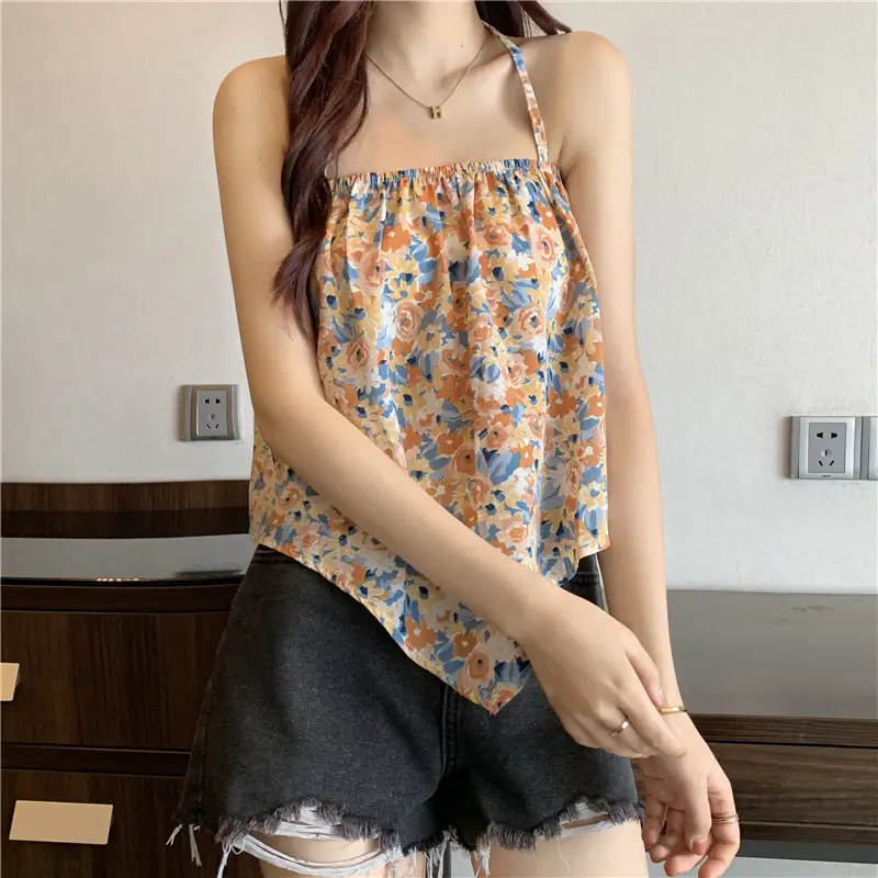 Women Floral Halterneck Camisole Summer Top 2025 — feature 7