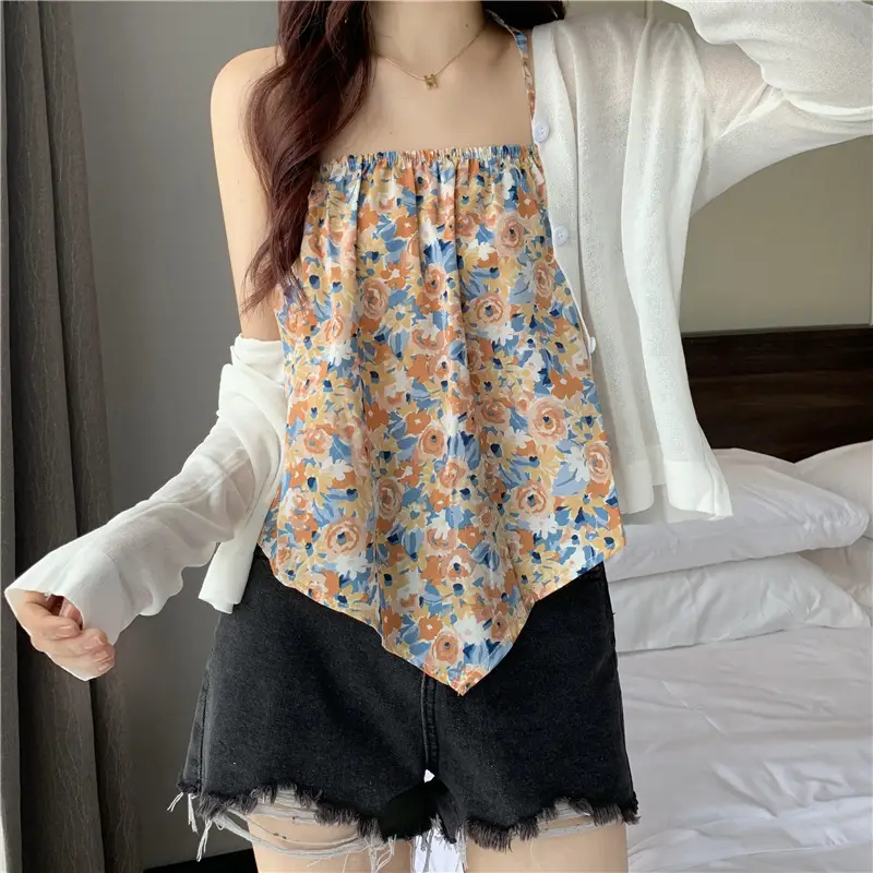 Women Floral Halterneck Camisole Summer Top 2025 — feature 8