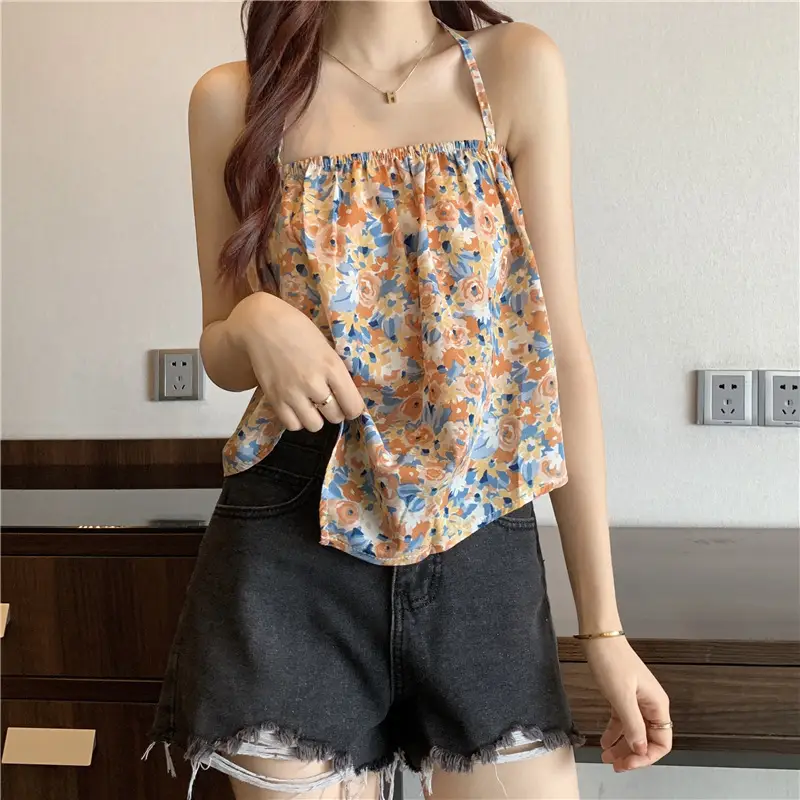 Women Floral Halterneck Camisole Summer Top 2025 — feature 9