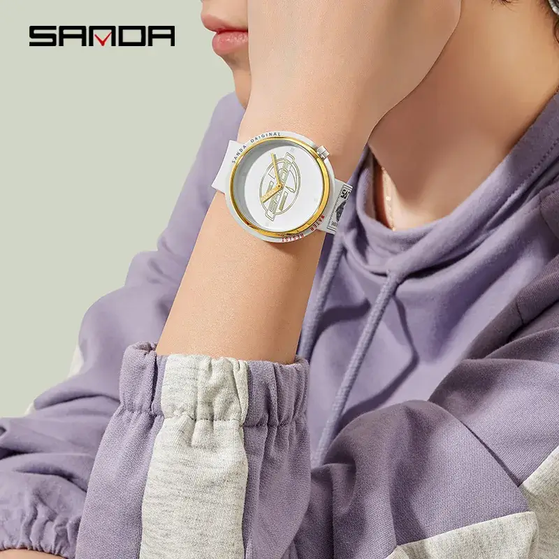 Sanda Red Silicone Student Watch for Men Women - Image 9