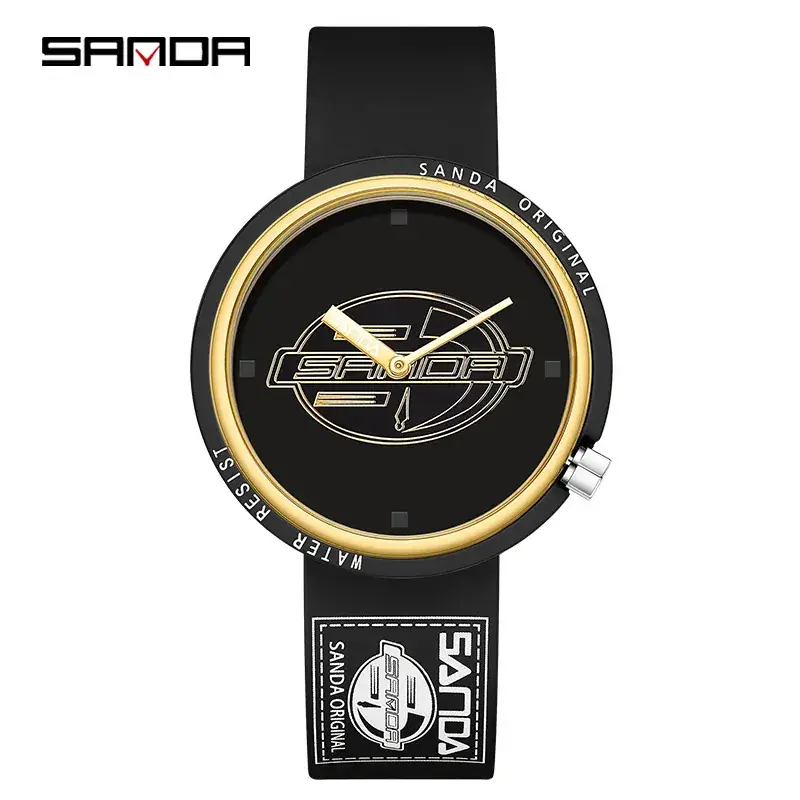 Sanda Red Silicone Student Watch for Men Women - Image 6