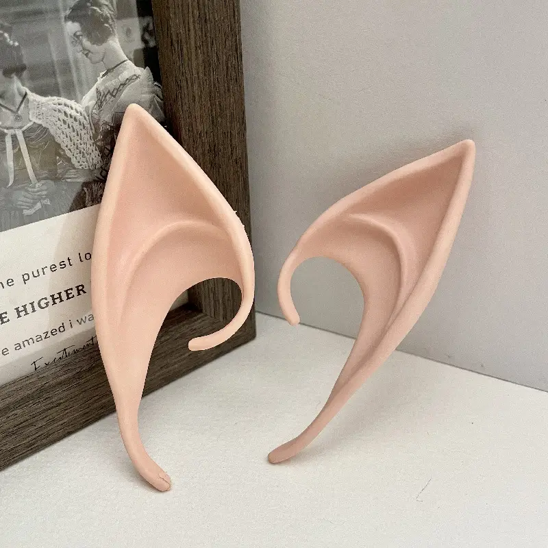 Halloween Elf Fake Pointed Ears Prosthetic Ear Clips - Image 2