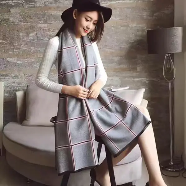 Women's Warm Neck Shawl Orange Beige Air Conditioner Cover - Image 18