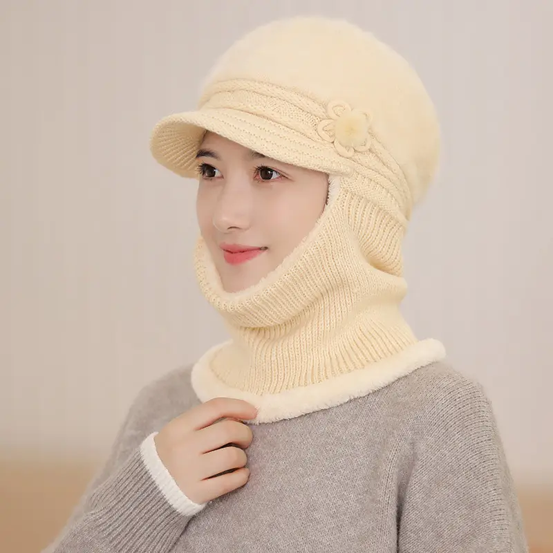 Fleece Lined Warm Neck Warmer with Duck Cap for Women - Image 10