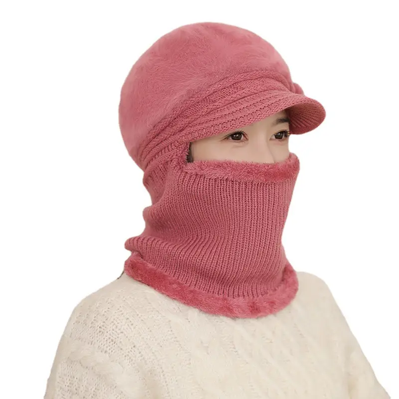 Fleece Lined Warm Neck Warmer with Duck Cap for Women - Image 11