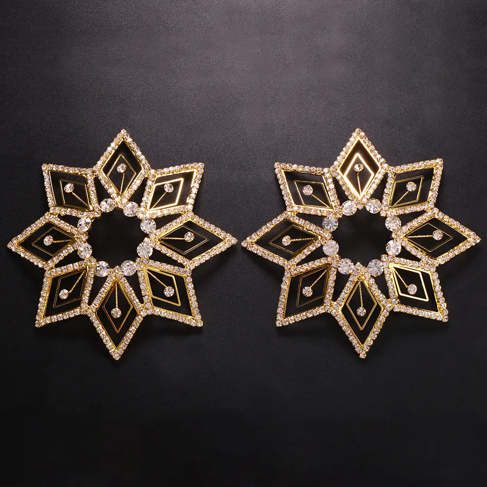 AliExpress New Arrival Hollow Flower Rhinestone Breast Patch - Image 2